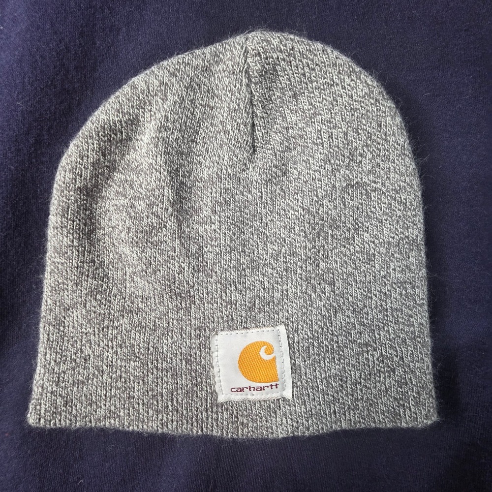 Carhartt Gray Heather Acrylic Knit Beanie Watch Cap A205 093 One Size